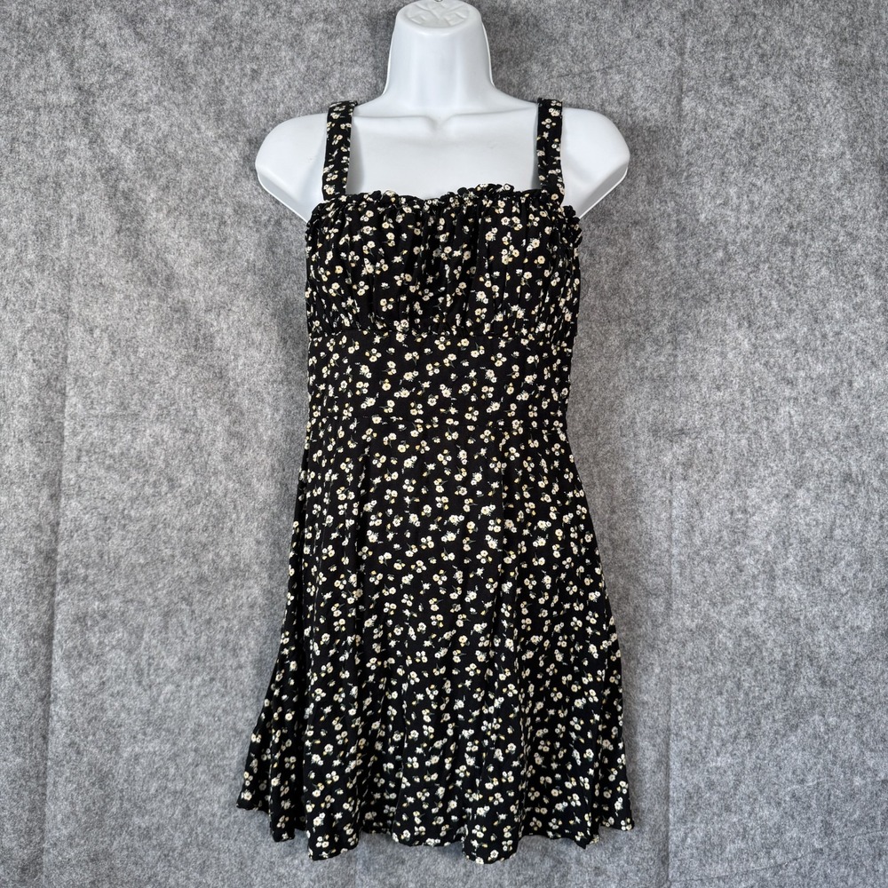 Trixxi Y2K Babydoll Ditsy Floral Mini Dress Womens Small Cottagecore Corset